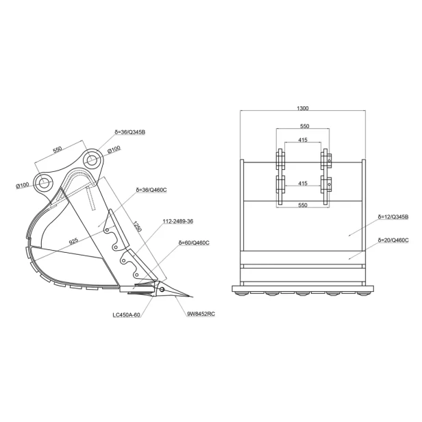 lyzka-do-koparki-DX340-rock-TKJ-Machinery-7.webp